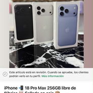 Iphone 18 pro max 256gb libres nuevos sellados en caja - Img 57525334