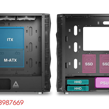 Chasis Gaming marca Montech modelo X3 + 3 fanes RGB de 120mm y 3 fanes RGB de 140mm - Img 112061466