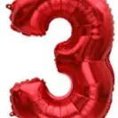 Globos rojo y rosa de números - 6/10