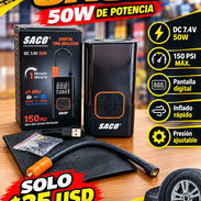 Compresores portátil marca saco calidad profesional de 50w de potencia  infla hasta 150psi precion maxima - Img 58227932