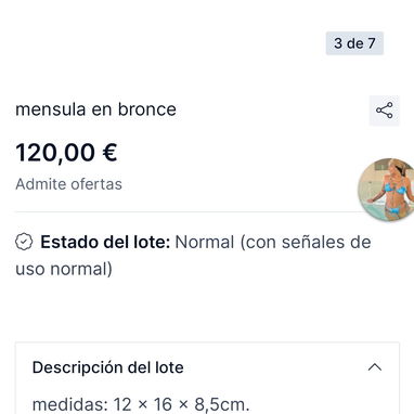 Mensulas de bronce estilo Luis XV. - Img 123114706