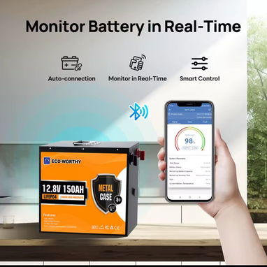 🔴BATERIA LIFEPO4 ECO-WORTHY 12.8V 150AH.  420USD - 3/4