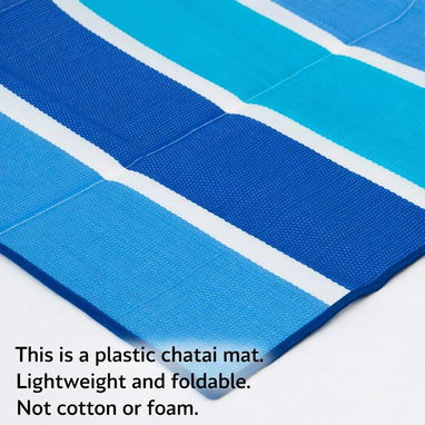 Manta de picnic impermeable azul, plegable (5 x 7 pies) | Alfombra portátil para exteriores: playa, camping, 53274327 - 5/7