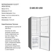 Refrigerador Royal 10.2 pies - Img 45586690
