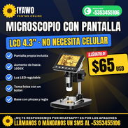 🔬 Microscopio Digital con Pantalla LCD de 4.3 Pulgadas, Luz LED y Base con Pinzas | $65 USD - Img 58411344
