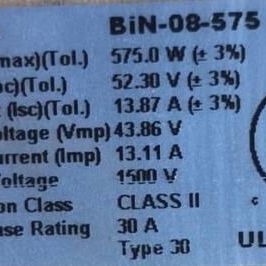 *Panel Solar WAAREE 575W* - 575w - Bifacial - Modelo BIN-08-575 - Doble cristal con marco - Potencia (Pmax) 575.0 W - Img 124162721