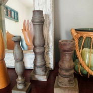 Candelabros de madera. Portavelas de madera. - Img 51314761