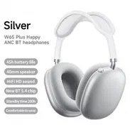 Cascos Bluetooth W65 Plus Happy Silver 45. Hrs reproducción continua - Img 55793650