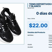 TENIS DEPORTIVOS UNISEX NEGRO Y BLANCO - Img 56377784
