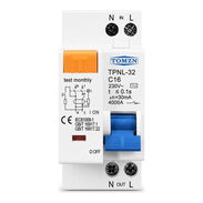 Interruptor Diferencial RCBO TOMZN TPNL 1P+N 32A 30mA 230V Protección Fugas - Img 58269035