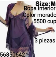 Ropa interior color morado M y L 3 piezas - Img 49932501