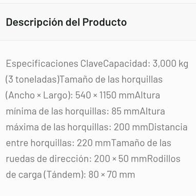 Transpaleta TRANSPALETA 3T - 2/2