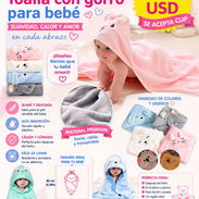 Toalla con gorro para bebé - Img 56914327