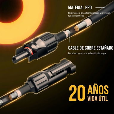 Conectores Solares en Y para MC4 Resistentes al Agua (IP67) - Img 116794152