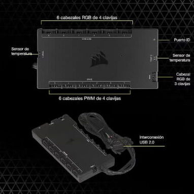 🌈  Corsair Commander PRO – Controladora de Ventiladores, RGB y Temperatura 🌡️ - 2/8