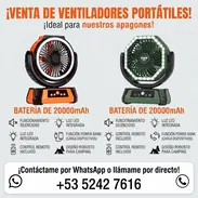 Ventiladores portátiles 20 000 mA de bateria - Img 56363927