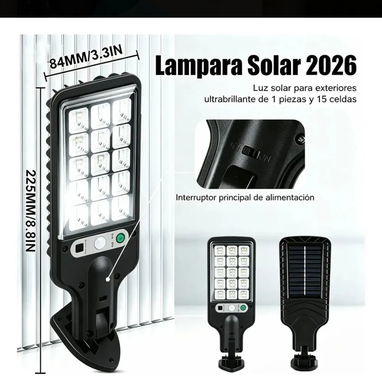 Lámpara Led Solar Exterior  Alumbrado con Sensor de Movimiento IP68 - 2/7