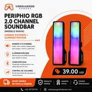 Periphio RGB 2.0 Channel Soundbar Bluetooth | Bocina RGB para PC en La Habana - Img 55396002