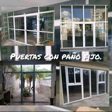 Ponemos todo tipo de cristales en puerta de hierro y también hasemos carpintería de aluminio ventanas puertas,de todo - Img 126928038