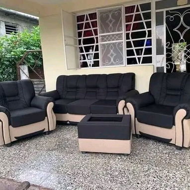 Juego de sala de 3 pzas y centro de mesa - Img 123407658