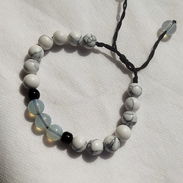 Pulsera de Howlita, Onix y Piedra Lunar - Img 54771798