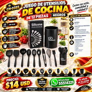 JUEGO DE UTENSILIOS DE COCINA DE 12 PIEZAS NEGROS CH-O355, ENTREGA DE FACTURA. NUEVO EN SU CAJA. VARIEDAD DE ARTÍCULOS - Img 57995809