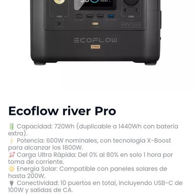 Ecoflow delta 2, delta 3, river pro, 3 air ,delta pro, delta 3 plus , bateria extra delta 2 y delta 3. Tdo 0km garantia - Img 120499574