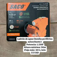 Ladrón de agua (bomba periférica autocebante) 1/2HP Altura máxima: 30m Flujo máx: 40 L/min - Img 55041663