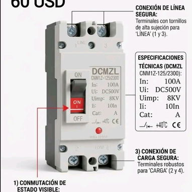 Conectores mc4 tipo Y, bases, cable XT60I, transfer, breaker para paneles solares - Img 121868838