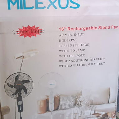 Dos ventiladores 16" de pie RECARGABLE - Img 119027741