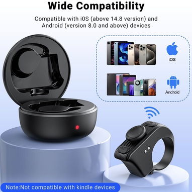 Anillo de desplazamiento remoto para Tiktok, pasapáginas para la aplicación Kindle, control remoto del obturador de la c - Img 111169051