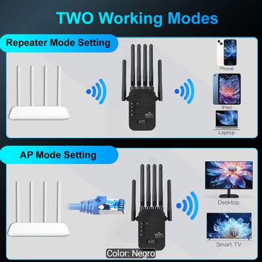 Repetidor Wifi 6 Dual Band 1800mbps de 6 antenas - 2/3