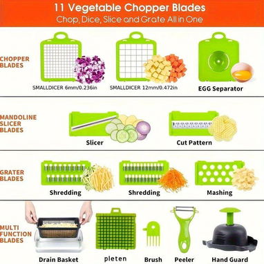 ☎️53544655 🛵 Entrega Disponible ⭐ Picadora de verduras 16 en 1⭐ - Img 115678934