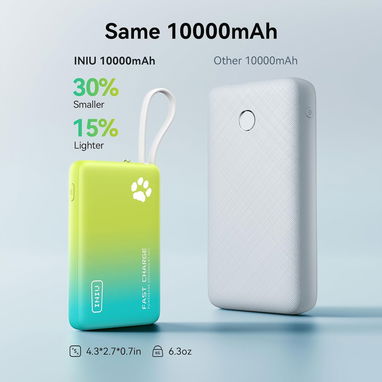 🔋⚡ Power Bank INIU 10000mAh 45W Con Cable USB-C Integrado Ultra Compacto EnvĂo Disponible* + GarantĂa** - Img 110409983