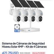 Sistema de Cámaras de Seguridad Hiseeu Solar 4MP - Kit de 4 Cámaras - Img 58413301