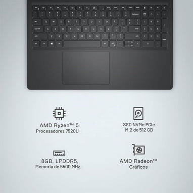 🆕 Laptop Dell Inspiron 15 3535 Ryzen 5 8GB/512GB SSD - 4/5