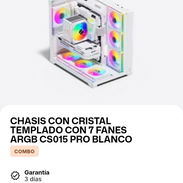 Chasis con cristal templado y 7 fanes ARGB CS015 pro blanco y negro - Img 58209782