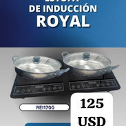 Fogón de inducción de doble hornillas y con 2 calderos marca Royal - Img 52993623