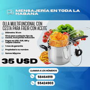 🍲 OLLA MULTIFUNCIONAL CON CESTA PARA FREIR CON ACEITE PARA TODO TIPO DE COCINA INCLUIDA LAS DE INDUCCIÓN 💲35 USD - Img 53704531