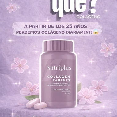 Tabletas de Colágeno Nutriplus de FARMASI.Ayuda tu piel,tu cabello,tus uñas, articulaciones... - 2/2