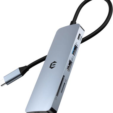 Hub USB C, el adaptador esencial 6 en 1 para Mac Pro/Air, iPad Pro, iMac y más, 4K HDMI, 100W PD, USB 3.0/2.0, - 2/3