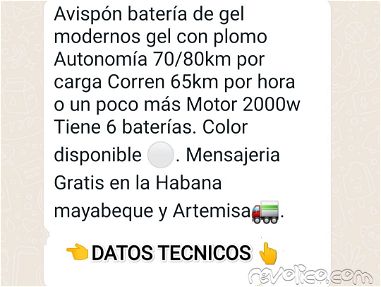 Moto Electrica AVISPON - Img 68109998