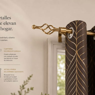 Juego de 2 Cortinas Estampadas Blackout 🪟 💰 Precio: 31 USD mensajeria por un costo adicional o recogida Vedado - 2/3