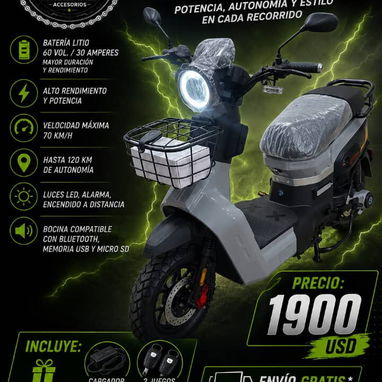 Moto eléctrica, moto de combustión, bicimoto, patineta eléctrica, triciclo, carro eléctrico, bicicleta eléctrica - Img 122787602