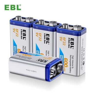 🔋​ BATERIAS RECARGABLES 9 VOLT 🔋​ MARCA EBL® 🔋 CALIDAD 🔋 LA MEJOR 🔋 600mAh 🔋 - 5.887.23.60 - Img 81984069