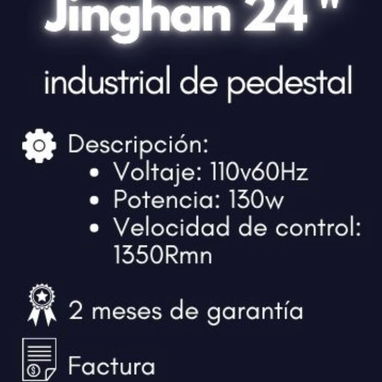 Ventilador industrial de pedestal Jinghan 24 pulgadas - Img 121788008