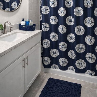 Cortina para baño con alfombra pvc y cesta 16 000 cup - 9/9