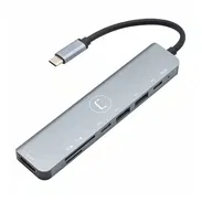 Hub Unno Tekno 7-En-1 USB-C HDMI 4K 30Hz PD 60W USB 3.0 Lector SD/MicroSD Carcasa De Aluminio Plug & Play - Img 53776743