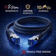 🍀PowerLab Cable Ethernet Cat8 10FT Alta Velocidad 40Gbps🍀 - Img 55133367