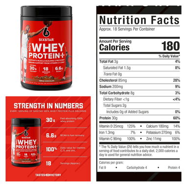 Whey protein Six Star 18 servicios, 30 gramos de protiena por servicio 55595382 - Img 74241492